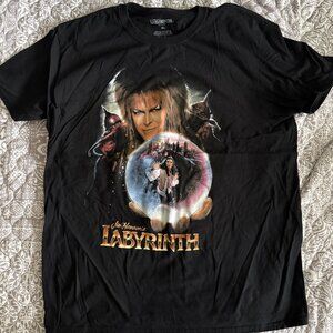 Labyrinth Men's T-shirt Black Size XL